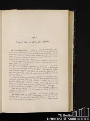 5. Capitel. Arbeit der elektrischen Kräfte.
