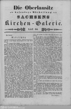 Nebelschütz, Nieder-Cunnersdorf, Pulsnitz : 64. Lieferung