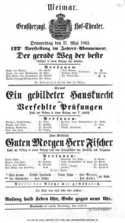 Ein gebildeter Hausknecht oder Verfehlte Prüfungen