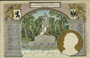 Zur Erinnerung an die Enthüllung des Richard-Wagner-Denkmals in Berlin, Oktober 1903