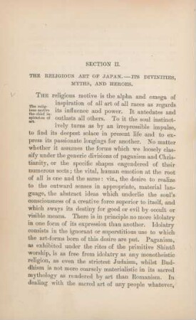 Section II. The religious art of Japan. - Its divinities, myths, and heroes