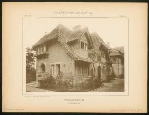 Villa Dotti, Berlin-Grunewald Pförtnerhaus: Ansicht (aus: Die Villenkolonie Grunewald, hrsg. von Egon Hessling, Berlin 1903)