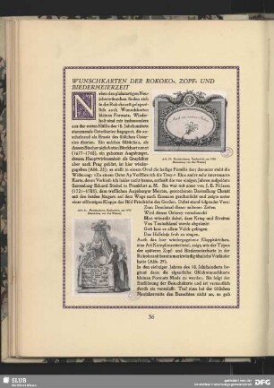 Wunschkarten der Rokoko-, Zopf- und Biedermeierzeit