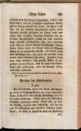 Brechen der Lichtstrahlen