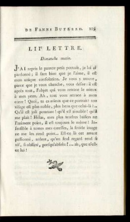 LIIe Lettre. Dimanche matin.