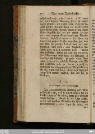 §. 59. Wirkungen der Vorurtheile.