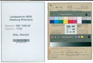 Entnazifizierung Heinrich Britz , geb. 07.08.1913 (Bahnarbeiter)