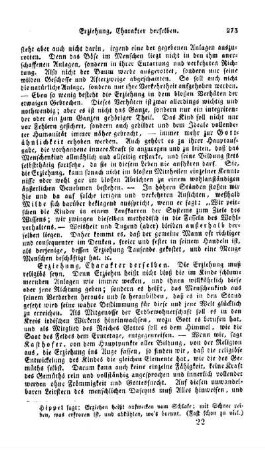 Erziehung, Charakter derselben
