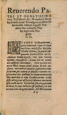 Examen ordinandorum