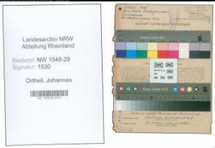 Entnazifizierung Johannes Ortheil , geb. 14.09.1907 (Beamter)