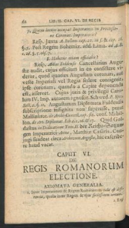 Caput VI. De Regis Romanorum Electione