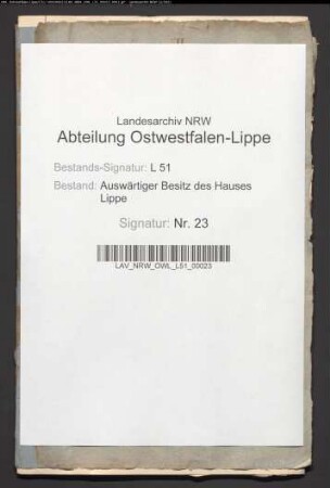 Schreiben des Klosters und der Äbtissin von Quernheim an ihre lippischen Vögte
