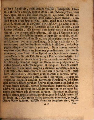 Pr[ogramma] de cultu imaginum apud veteres Romanos laudabili, [1]