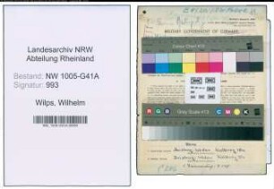 Entnazifizierung Wilhelm Wilps , geb. 19.09.1909 (Polizist)