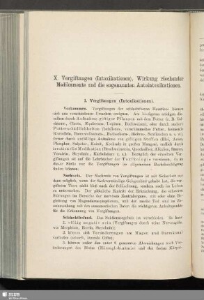 X. Vergiftungen (Intoxikationen), Wirkung riechender Medikamente und die sogenannten Autointoxikationen