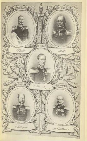 Tafel: [Die Kommandeure des Regiments von 1813 bis auf die Gegenwart. Tableau 2]