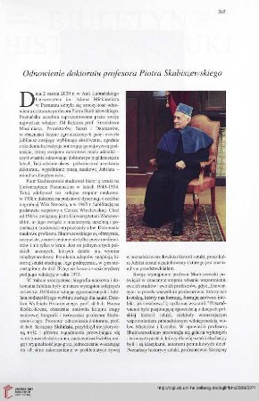 71: Odnowienie doktoratu profesora Piotra Skubiszewskiego