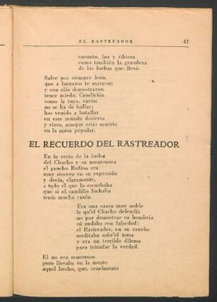El recuerdo del rastreador