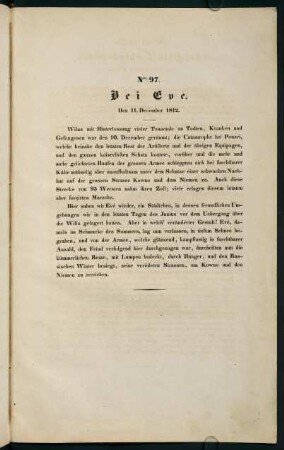 Nro. 97 Bei Eve. Den 11. Dezember 1812.