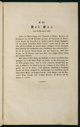 Nro. 97 Bei Eve. Den 11. Dezember 1812.