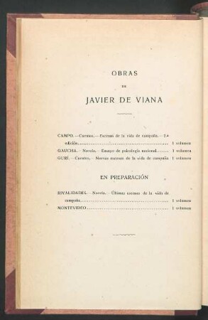 Obras de Javier de Viana
