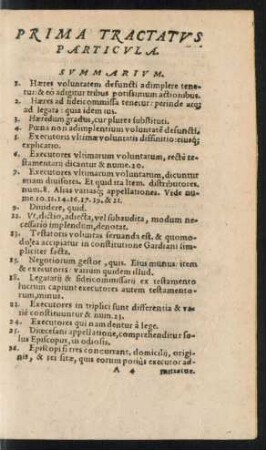Prima Tractatus Particula.