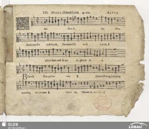 III. Missa quatuor vocum. La la maistre Pierre