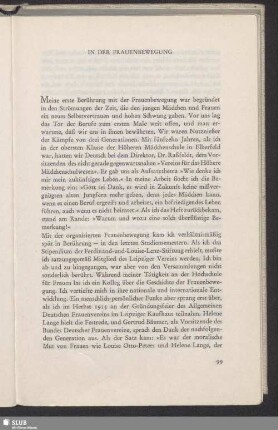 In Der Frauenbewegung