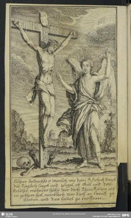 [Kupferstich eines Christus am Kreuz]