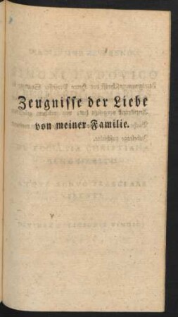 Zeugnisse der Liebe von meiner Familie.