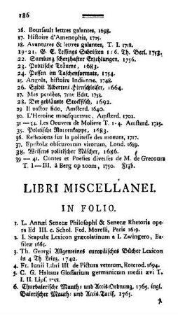 Libri Miscellanei.