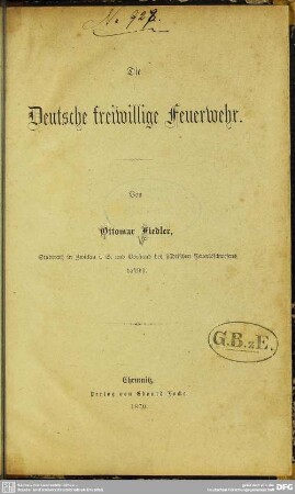 Die Deutsche freiwillige Feuerwehr