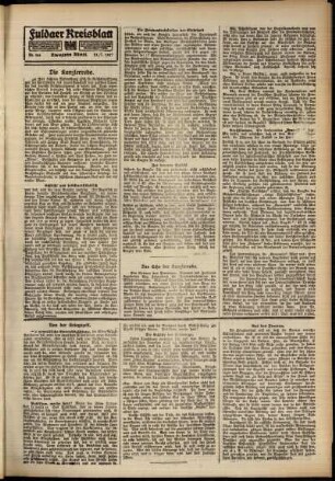Zweite Ausgabe vom Samstag, den 21. Juli 1917.