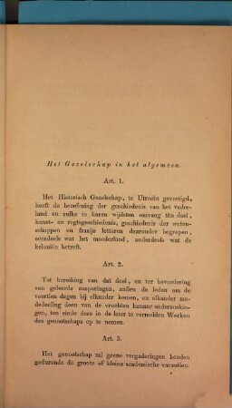 Reglement voor het Historisch Gezelschap te Utrecht : Herzien 15. Mei 1848