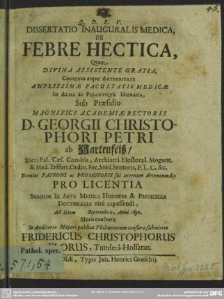 De febre hectica