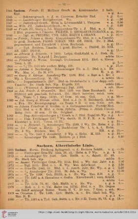 Sachsen, Albertinische Linie (Nr. 1968 - 2110)
