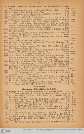 Sachsen, Albertinische Linie (Nr. 1968 - 2110)