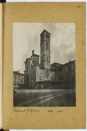 San Sepulcro, Mailand: Ansicht (aus: Skizzen- und Fotoalbum 3)