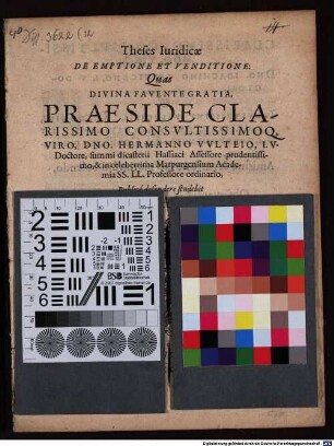 Theses de emptione et venditione