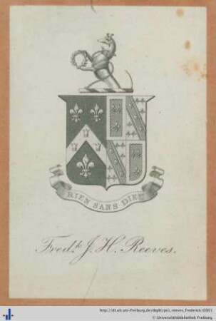 [Provenienz]: Reeves, Frederick J. H.
