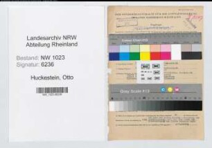 Entnazifizierung Otto Huckestein , geb. 20.02.1898 (Einkaeufer)