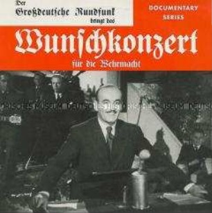 Schallplatte mit Rundfunkaufnahmen für die Wehrmacht