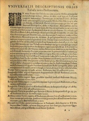 Geographiae Cl. Ptolemaei : continens praeter antiquas ipsius Ptol. recentiores etaim Tabulas, quae Universae terrae faciem nostro aevo cognitam exhibent, 0