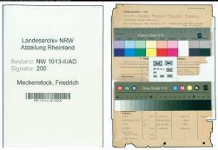 Entnazifizierung Friedrich Meckenstock , geb. 13.10.1903 (Kunstgewerbehaendler)