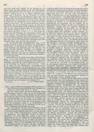507-509 [Rezension] Jaeger, Samuel, Ist das Johannes-Evangelium glaubwürdig?