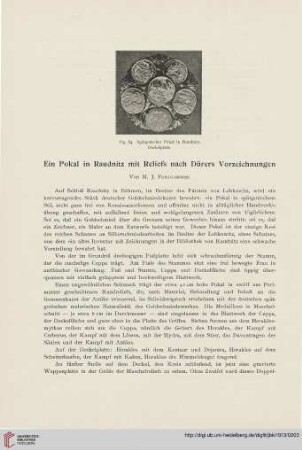7: Ein Pokal in Raudnitz mit Reliefs nach Dürers Vorzeichnungen