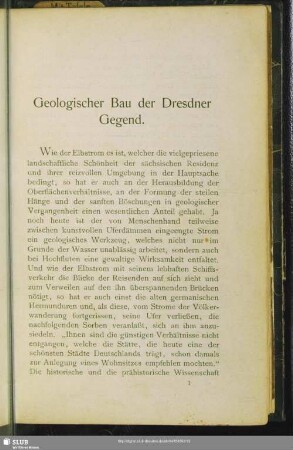 Geologischer Bau der Dresdner Umgegend
