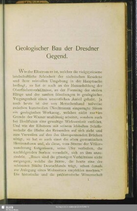 Geologischer Bau der Dresdner Umgegend