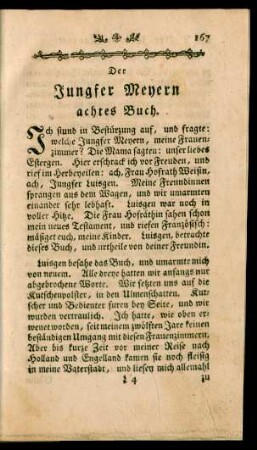 Der Jungfer Meyern achtes Buch.