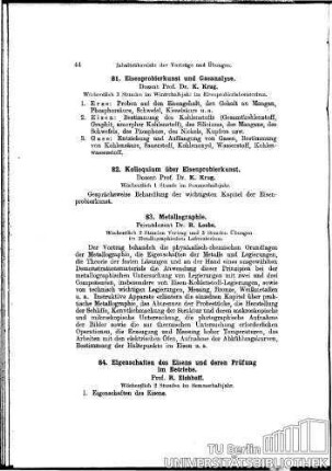 81. Eisenprobierkunst und Gasanalyse